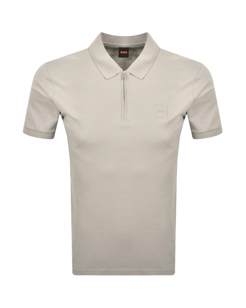 Boss Gray Boss Passerzip Polo T Shirt for men