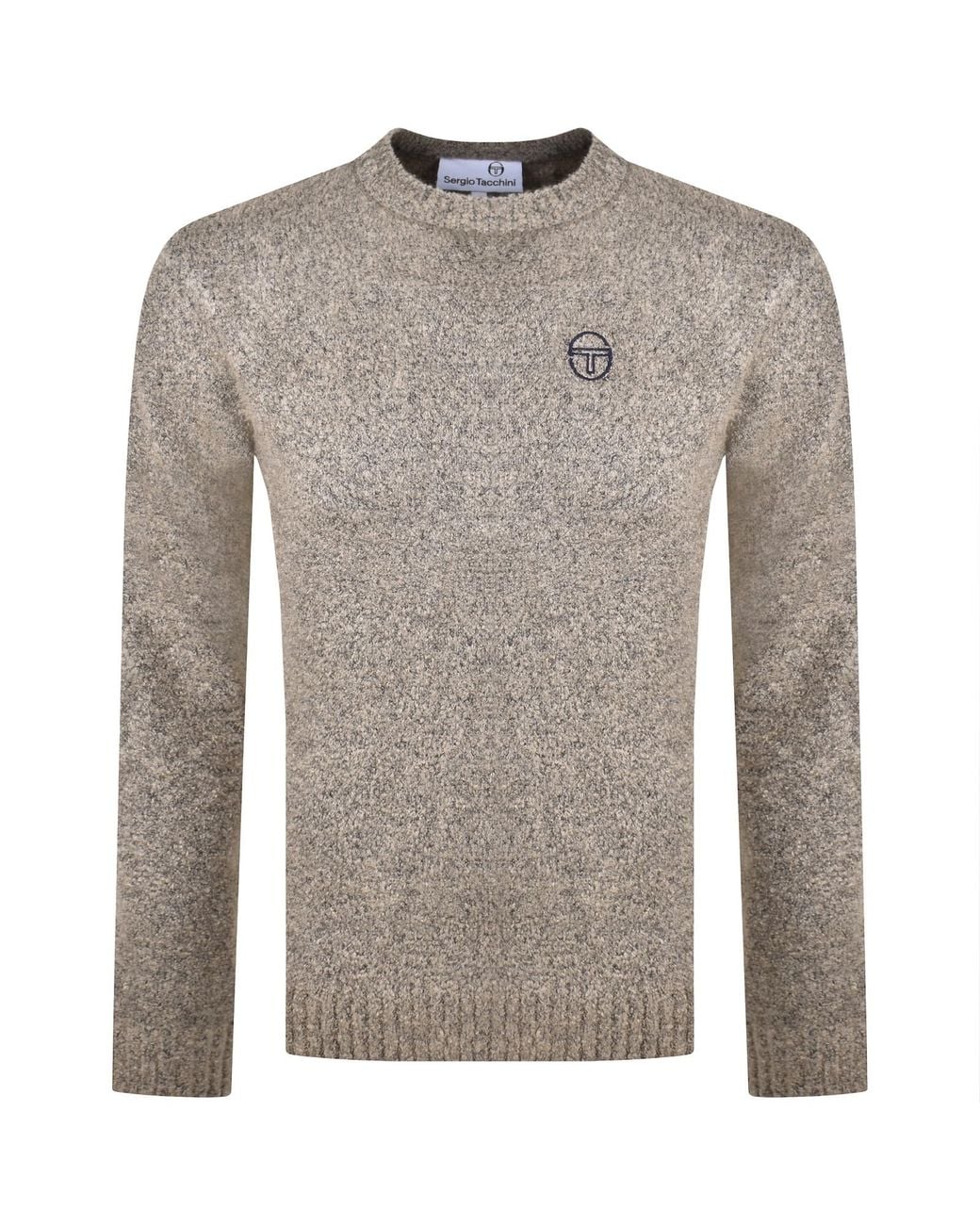 Sergio Tacchini Gray Crew Neck Knit Jumper for men
