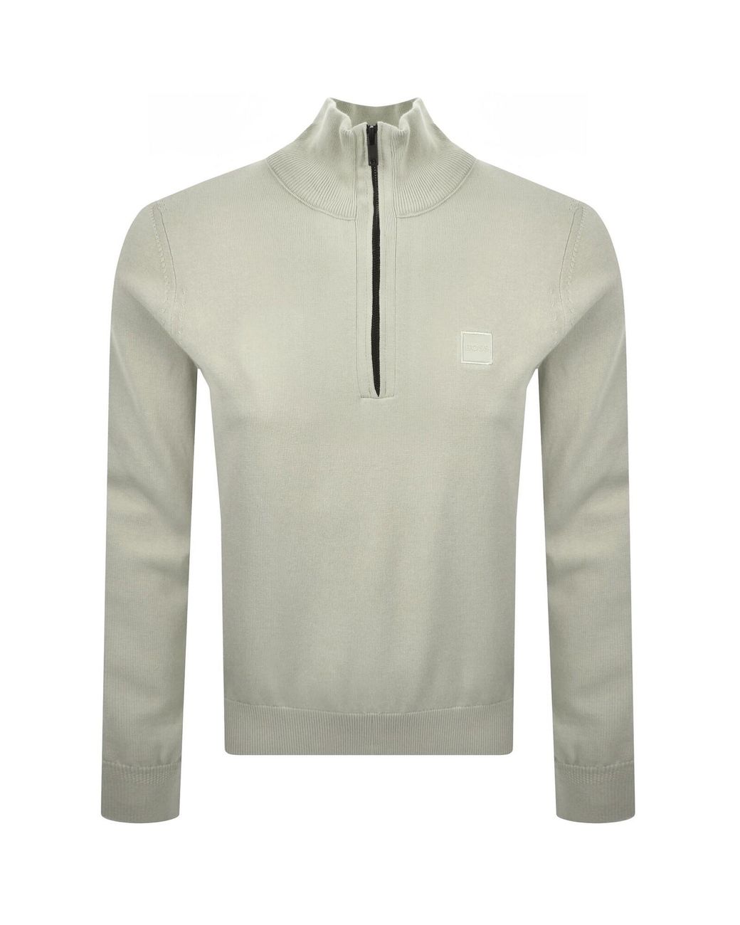 Boss Gray Boss Kanobix Half Zip Jumper for men