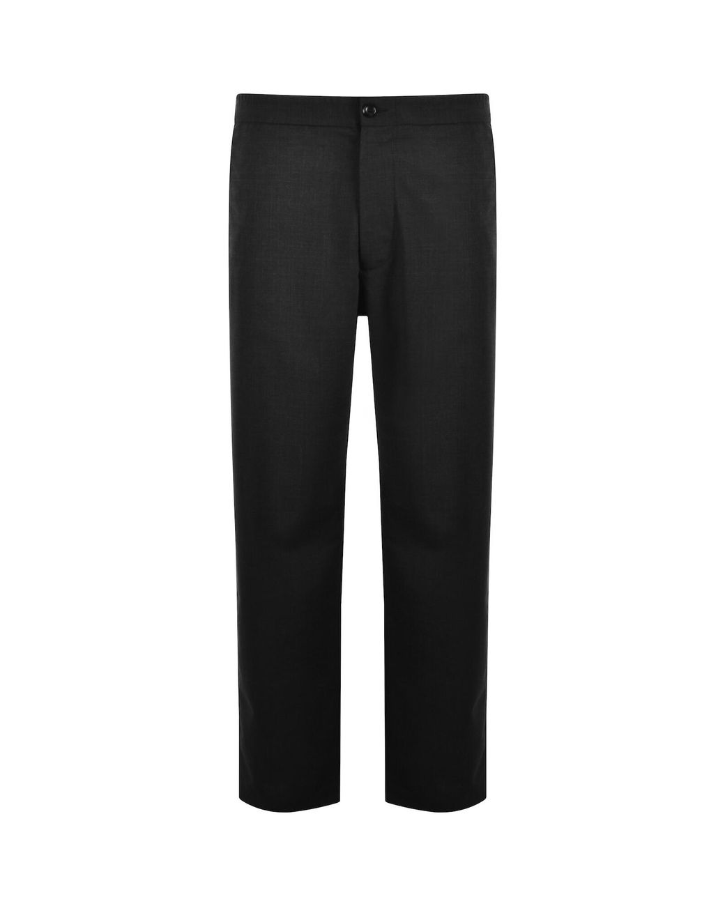 Armani Black Emporio Wool Blend Trousers for men