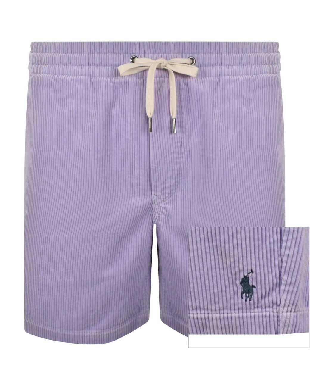 Ralph Lauren Purple Corduroy Shorts for men