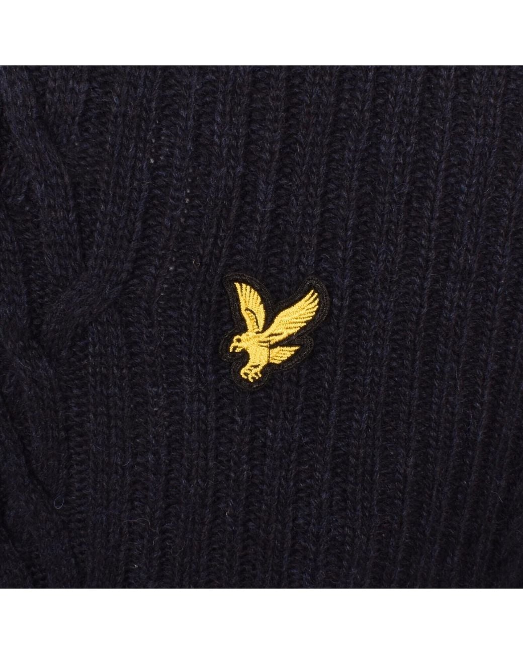 Lyle & Scott Blue Cable Knit Jumper for men