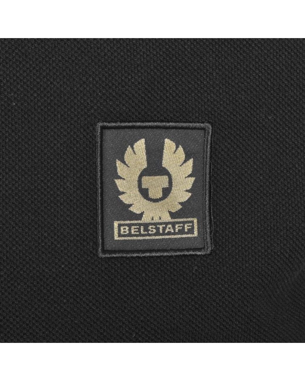 Belstaff Black Logo Slim Fit Polo T Shirt for men