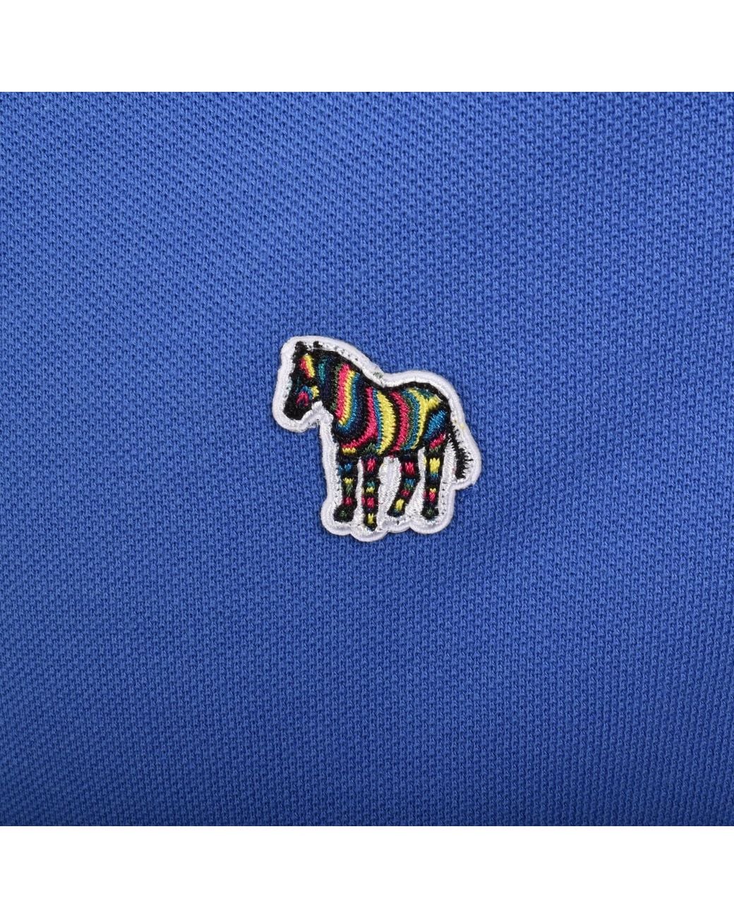 Paul Smith Blue Zebra Polo T Shirt for men