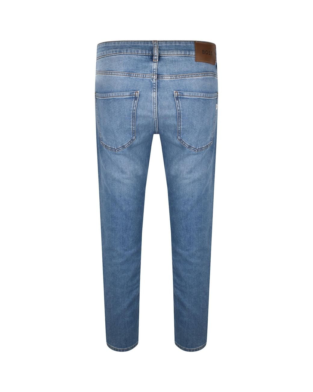BOSS BUSINESS Blue Boss Delaware Slim Fit Jeans Light Wash for men