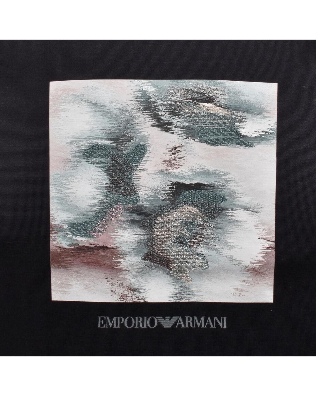 Armani Black Emporio Logo T Shirt for men