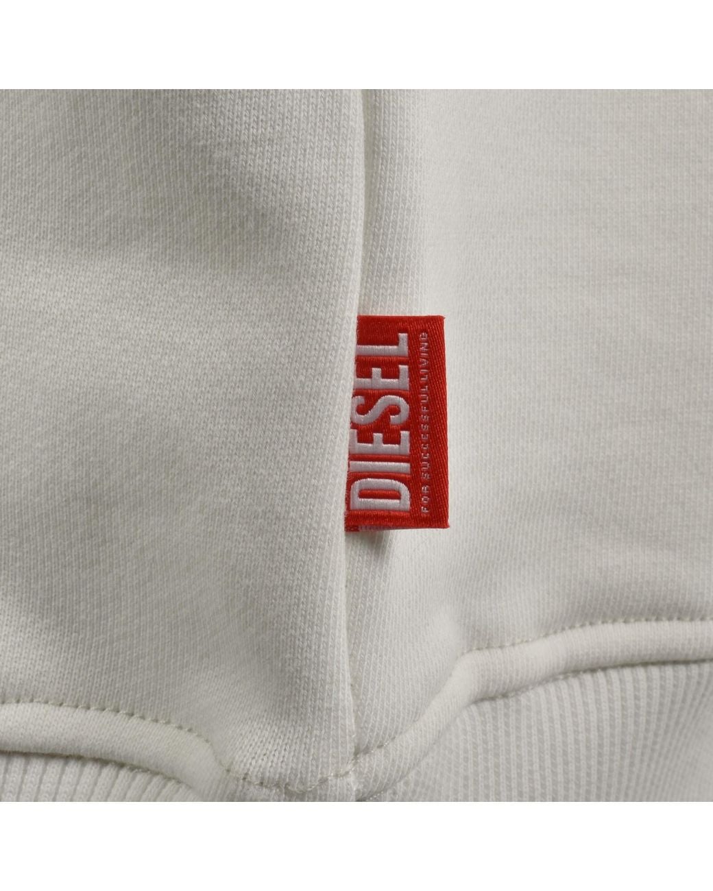 DIESEL White S Norm V10 Sweatshirt for men