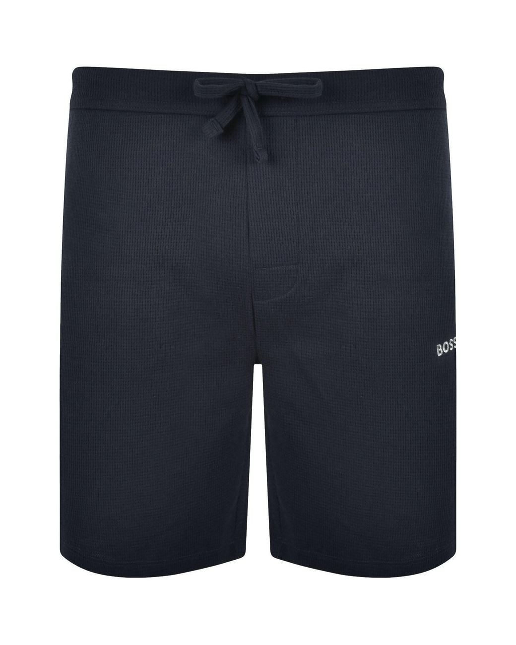 BOSS BUSINESS Blue Boss Waffle Shorts for men