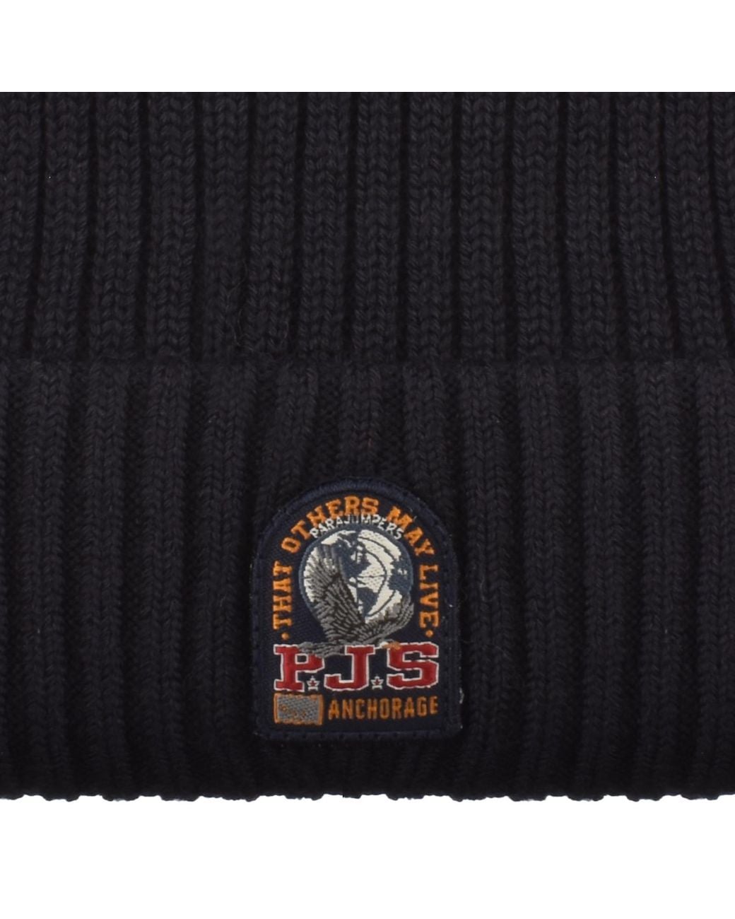 Parajumpers Black Matio Beanie Hat for men