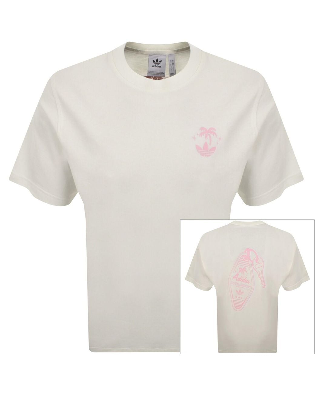 Adidas Originals White Retro Keychain T Shirt Off for men