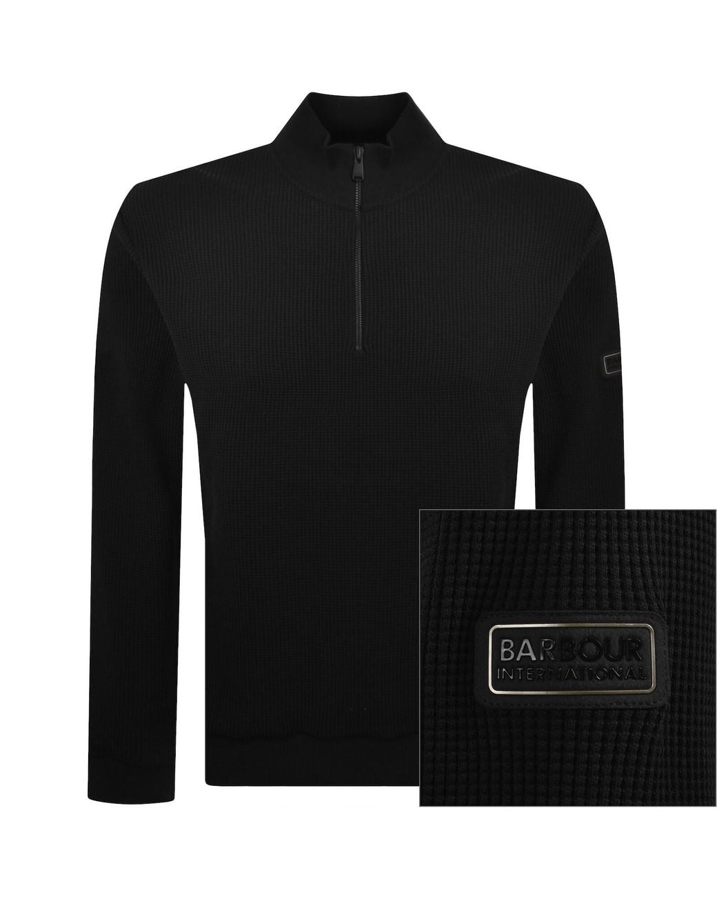 Barbour Black Curve Sweatshirt for men