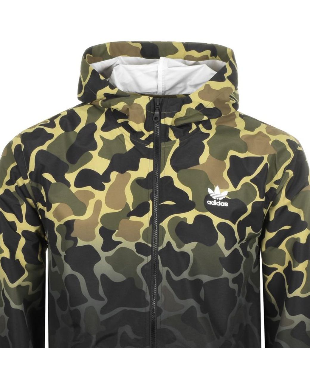 adidas Originals Camo Windbreaker Jacket Green for Men | Lyst UK