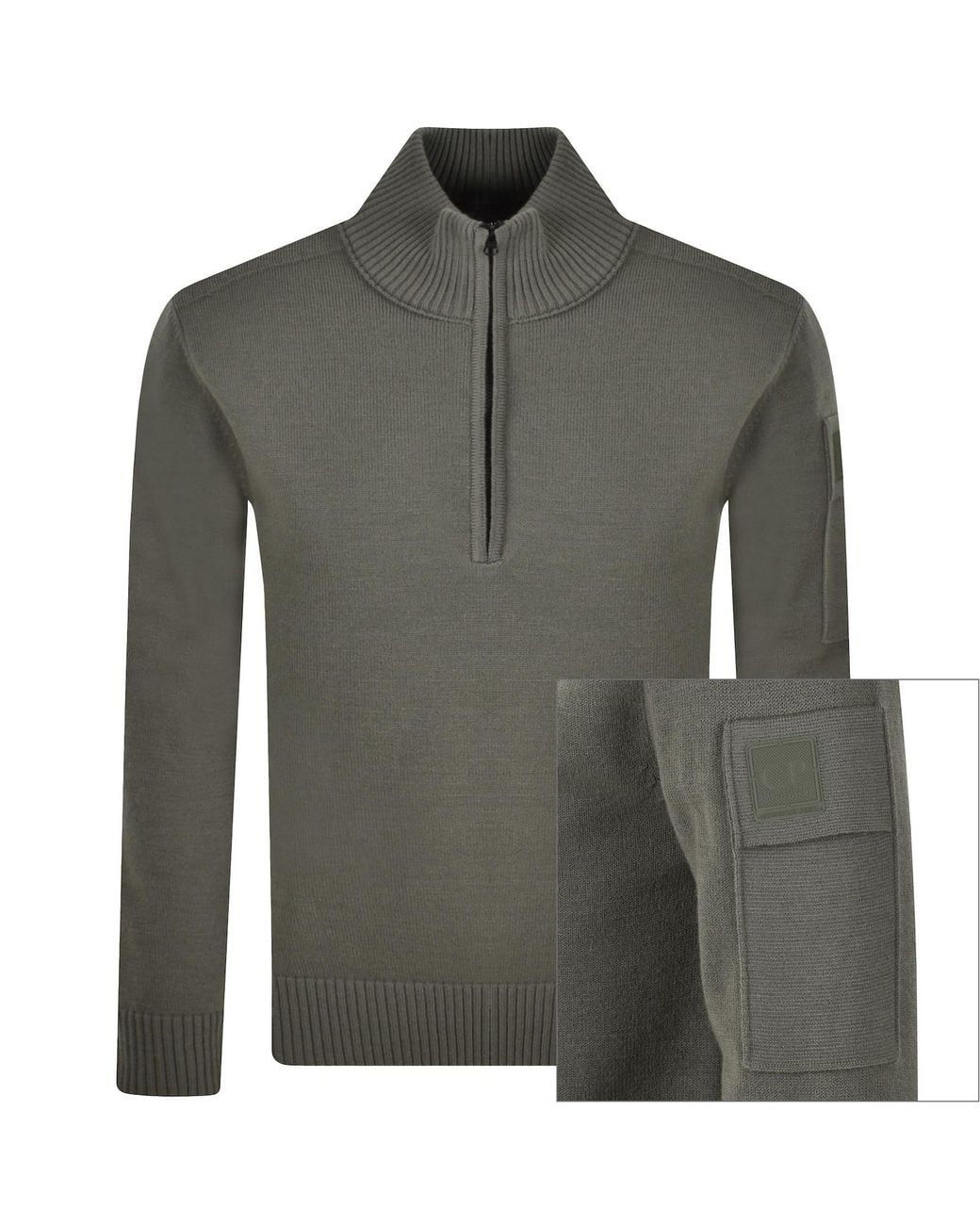 C P Company Gray Cp Company Merino Wool Jumper for men