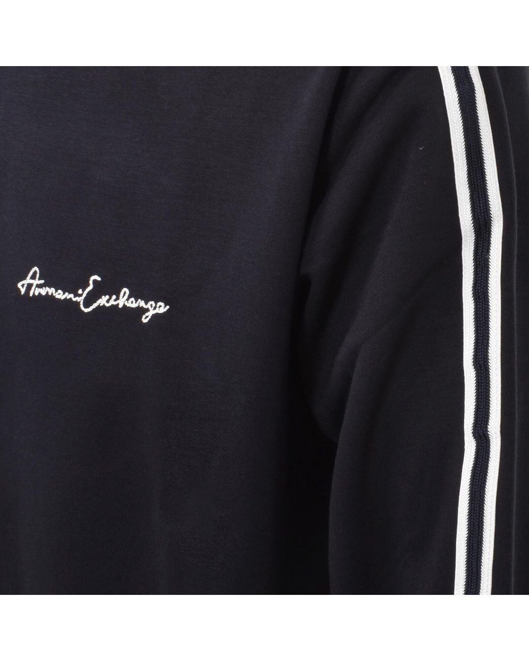 ARMANI EXCHANGE Black Crew Neck Logo Sweatshirt for men