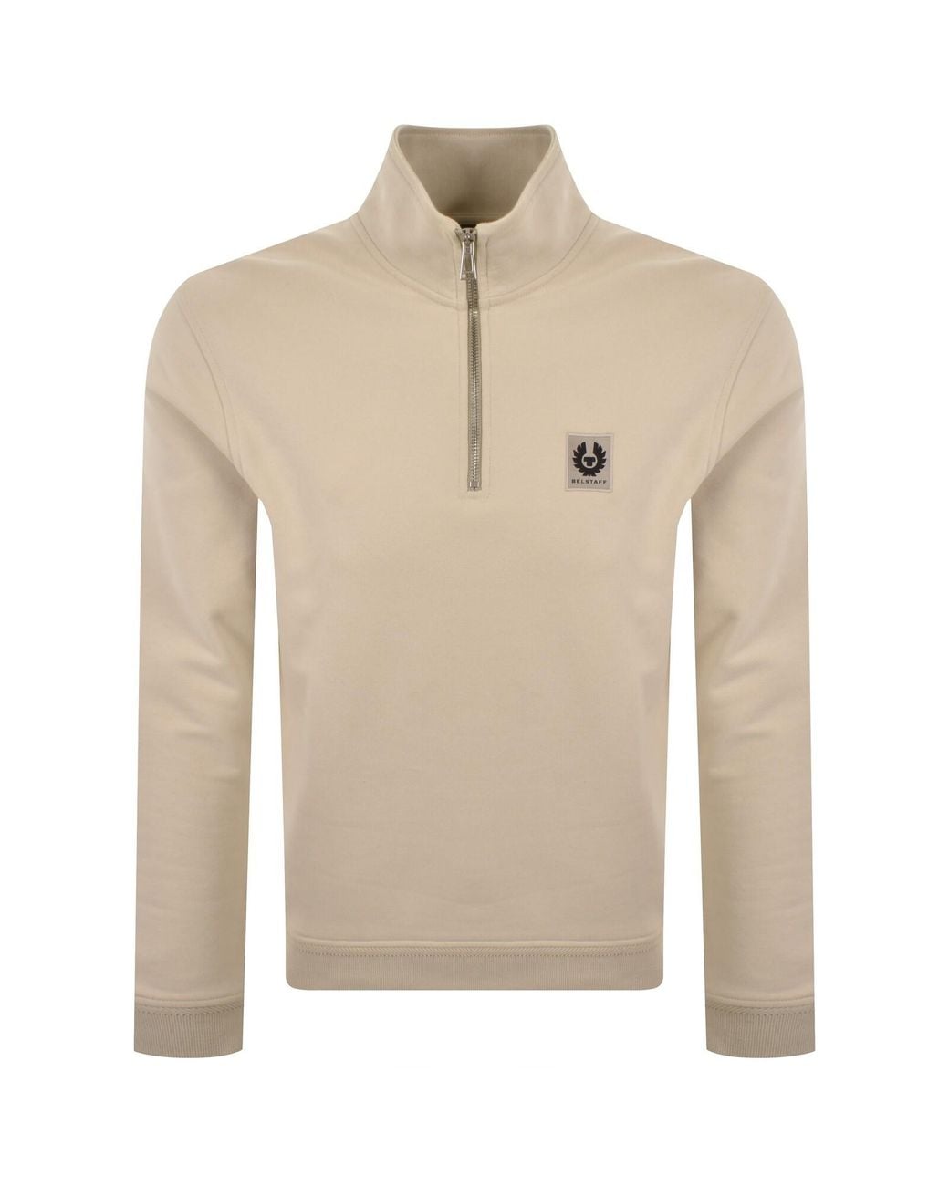 Belstaff Natural Quarter Zip Sweatshirt for men