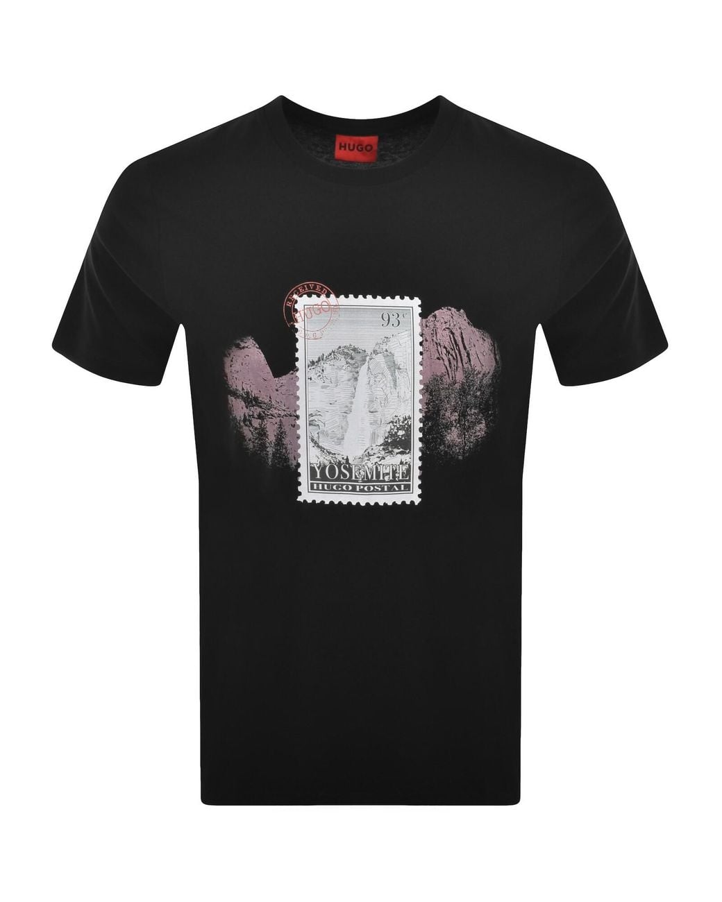 HUGO Black Divalis Crew Neck T Shirt for men