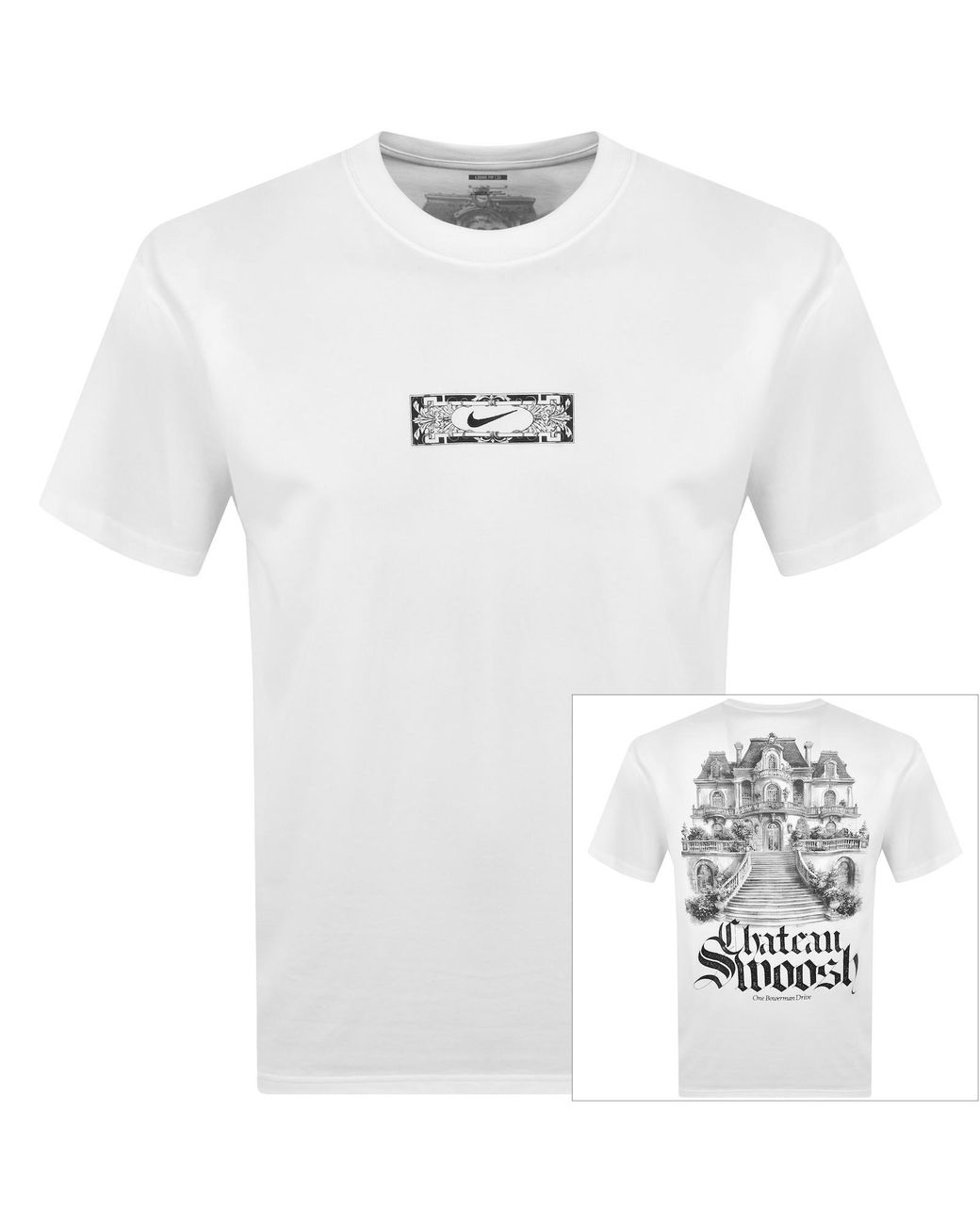 Nike White Sportswear Logo T Shirt for men