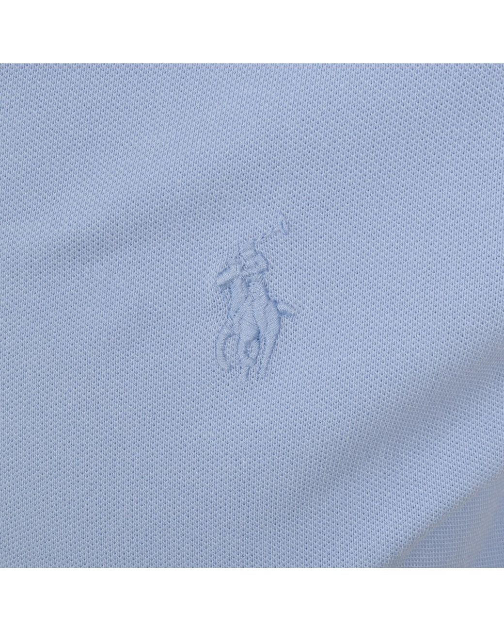 Ralph Lauren Blue Open Neck Polo T Shirt for men