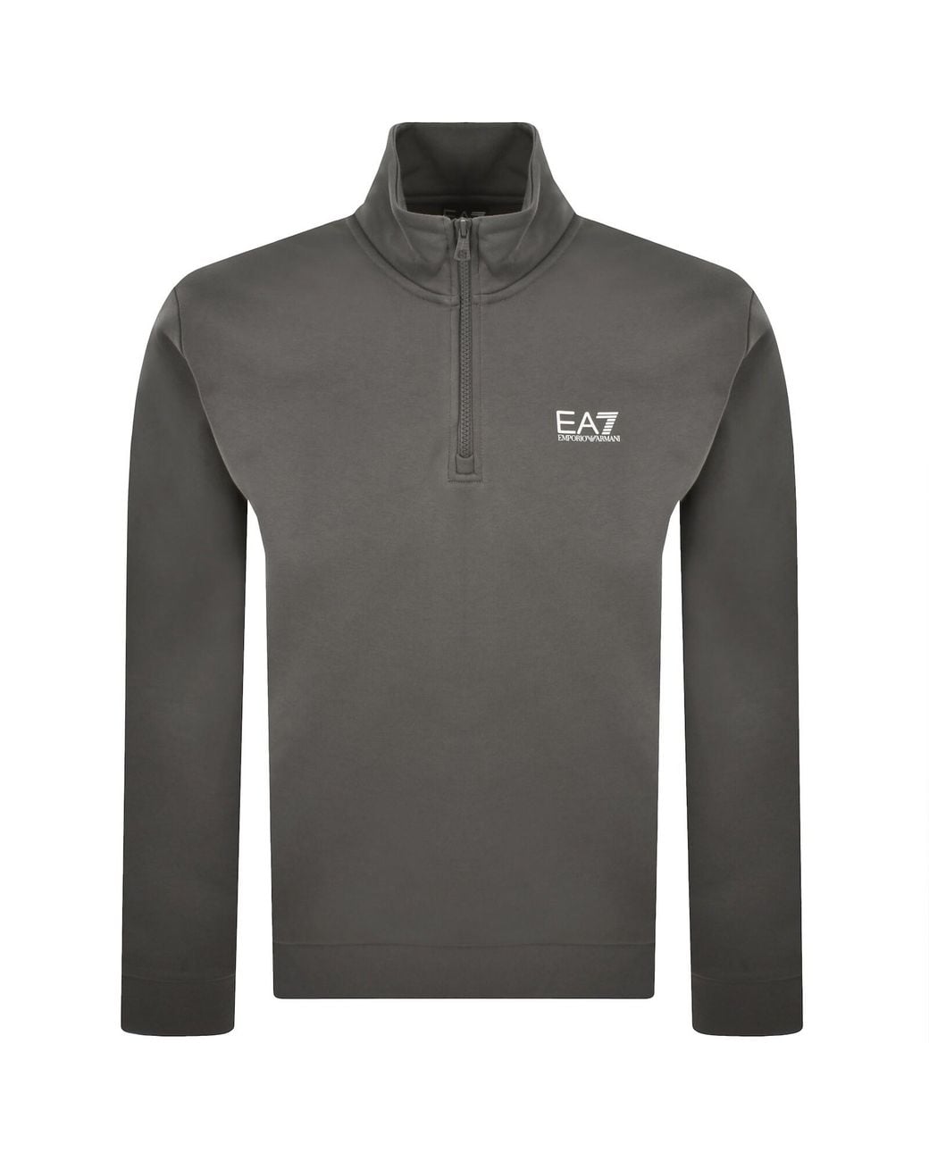 EA7 Gray Emporio Armani Logo Sweatshirt for men