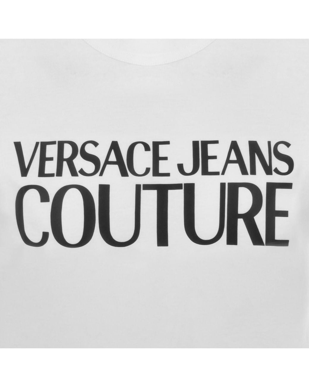 Versace Jeans White Couture Rubber Logo T Shirt for men