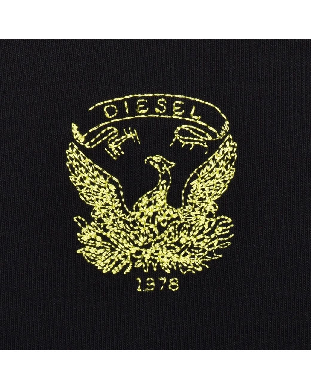 DIESEL Black S Ginn T1 Logo Sweatshirt for men
