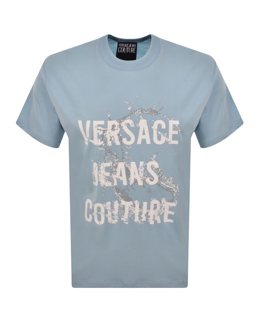 Versace Jeans Blue Couture Logo Splash T Shirt for men
