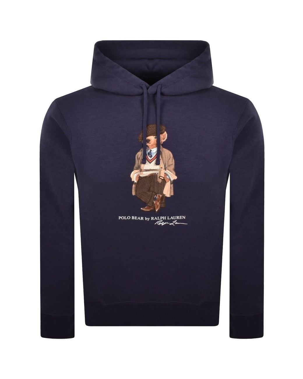 Ralph Lauren Blue Heritage Bear Hoodie for men