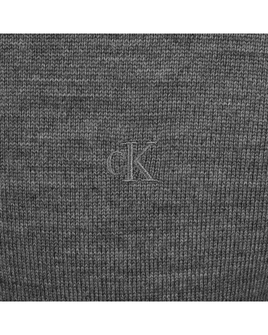 Calvin Klein Gray Knit Polo T Shirt for men