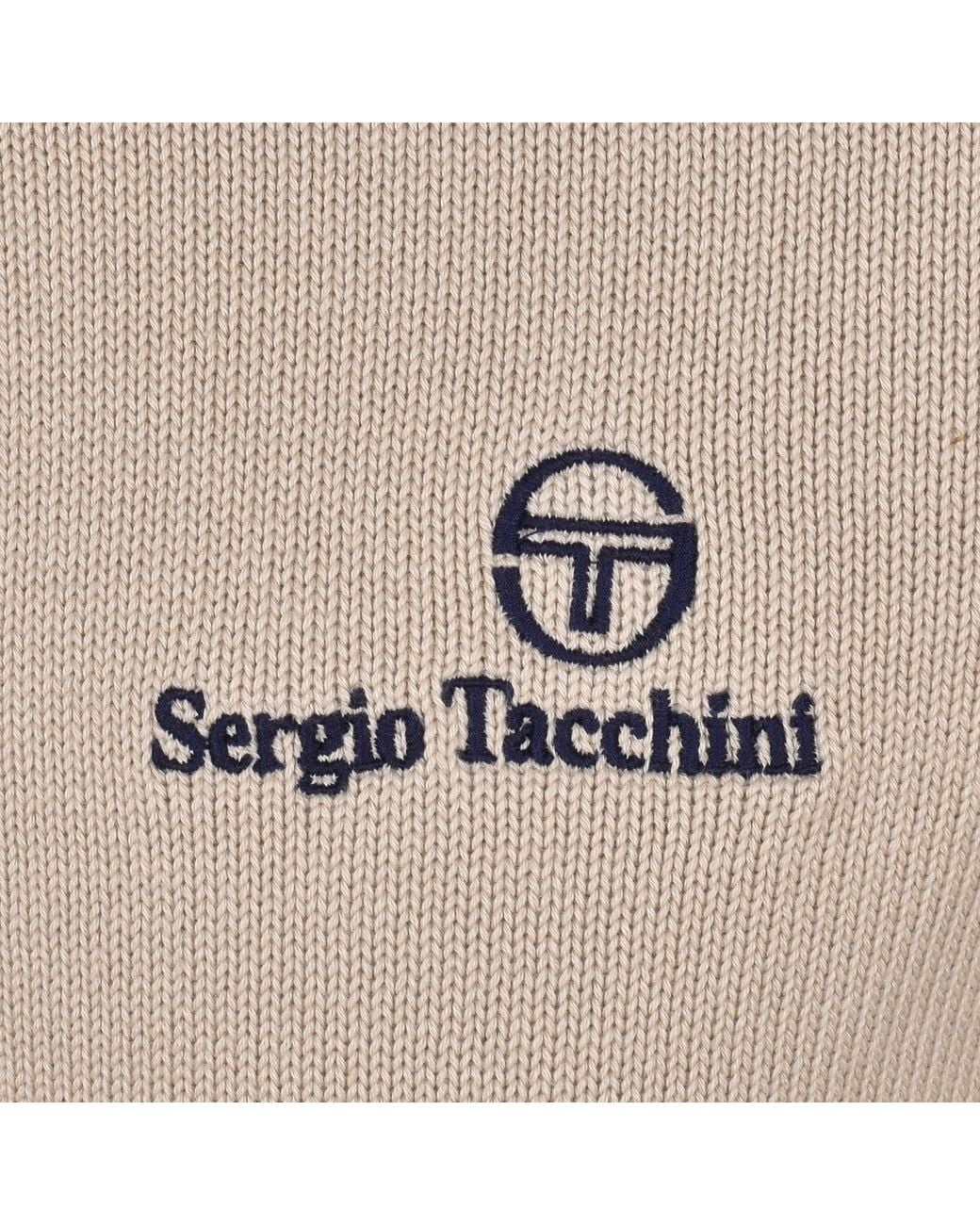Sergio Tacchini Natural Dallas Quarter Zip Jumper for men