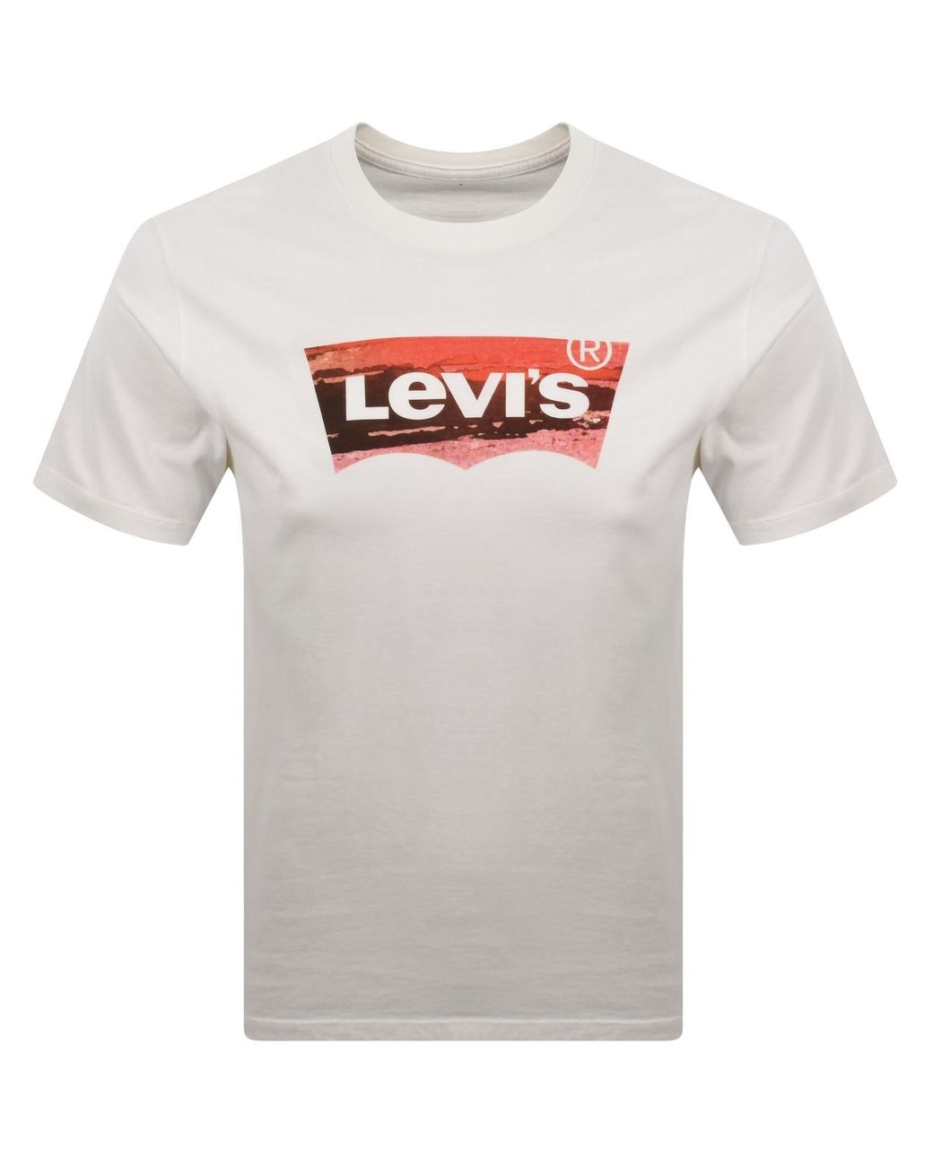 Levi's Gray Graphic Crew Neck T Shirt for men