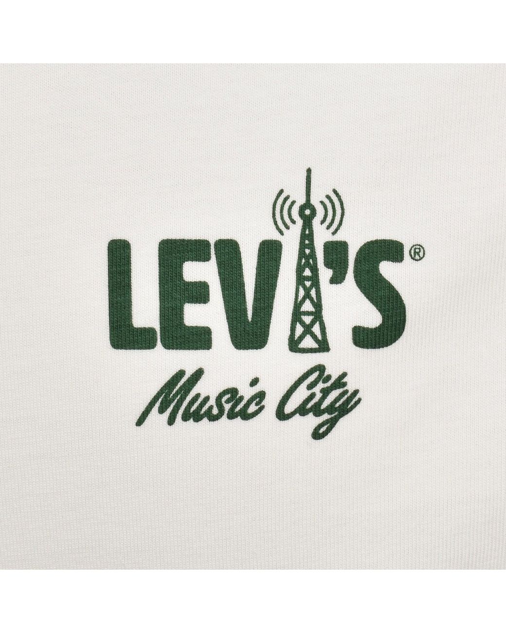 Levi's White Music City Graphic T Shirt Off for men