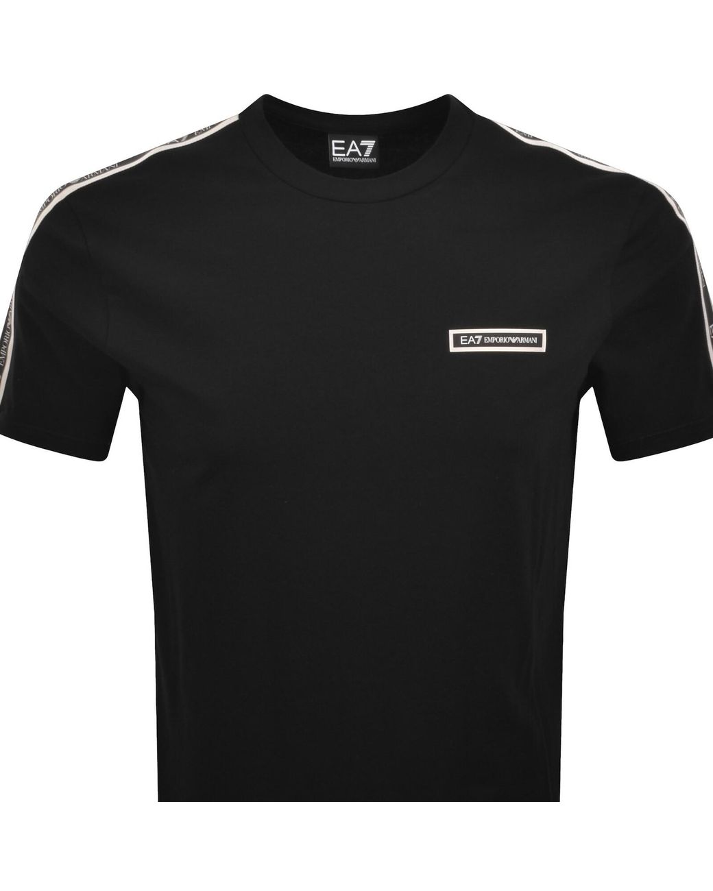 EA7 Black Emporio Armani Logo T Shirt for men