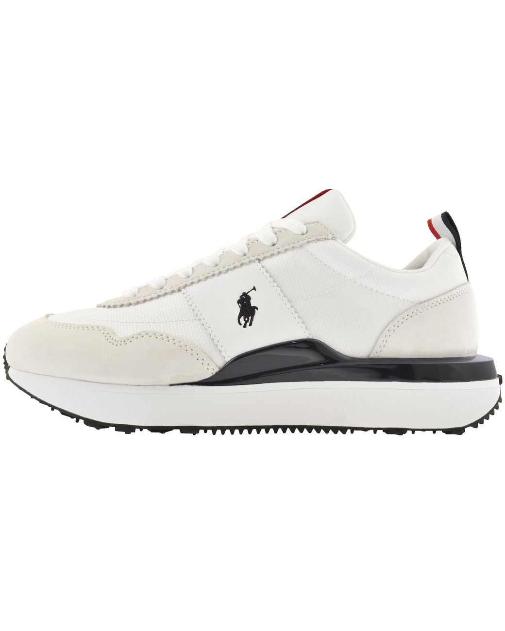 Ralph Lauren White Train 89 Rib Trainers for men