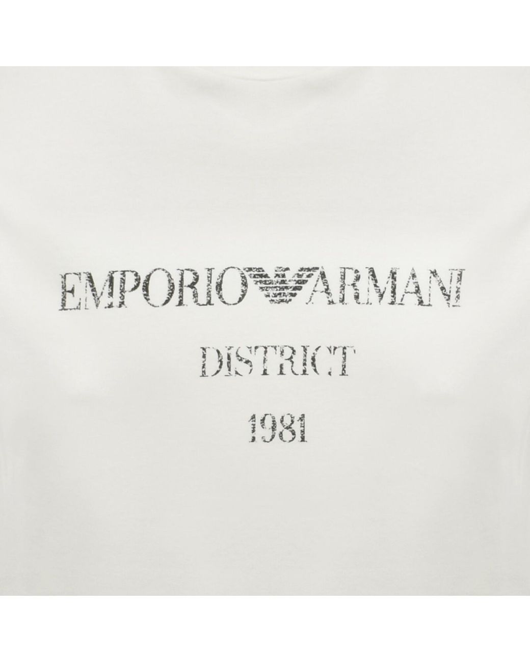 Armani White Emporio Logo T Shirt for men