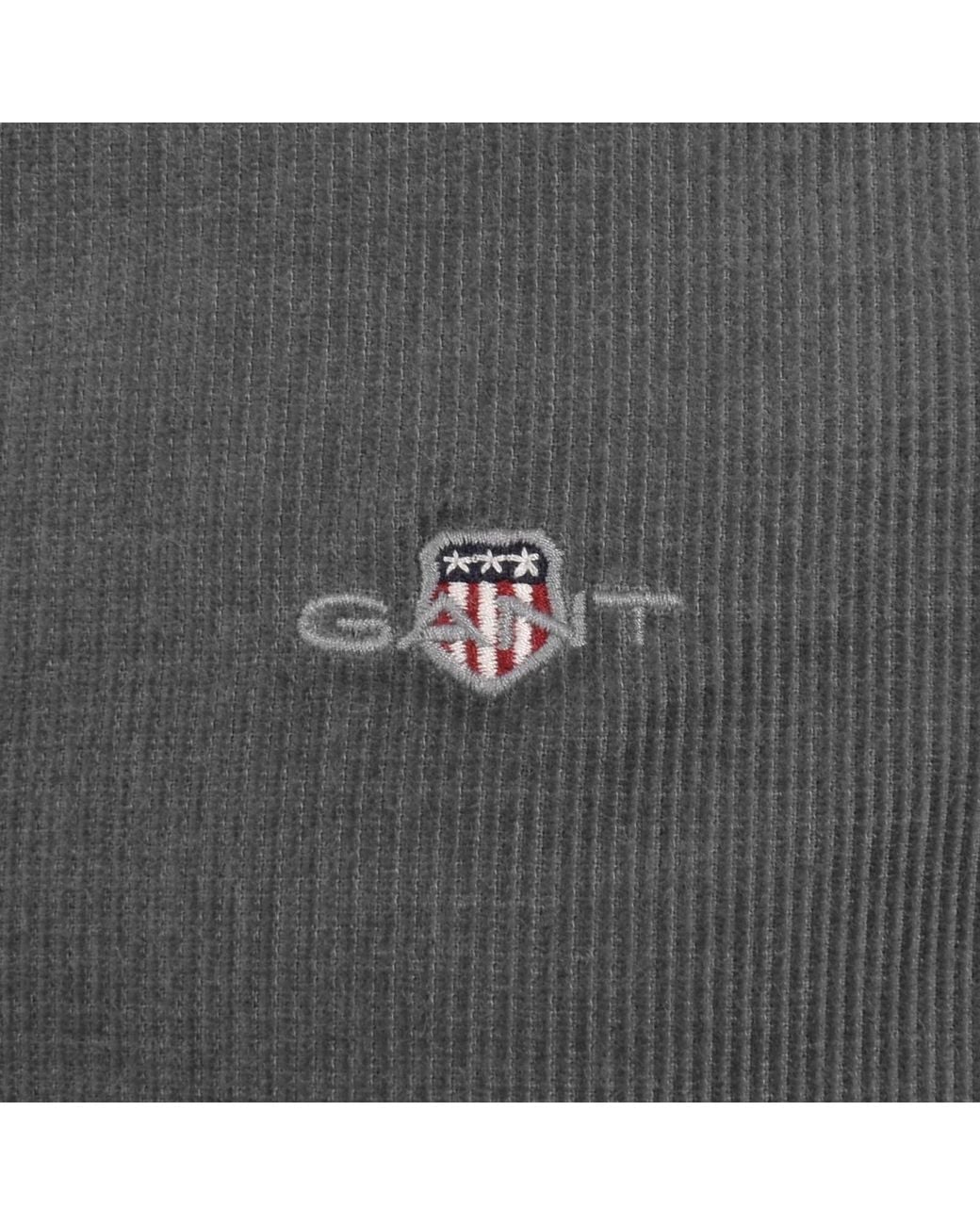 Gant Gray Corduroy Long Sleeved Shirt for men
