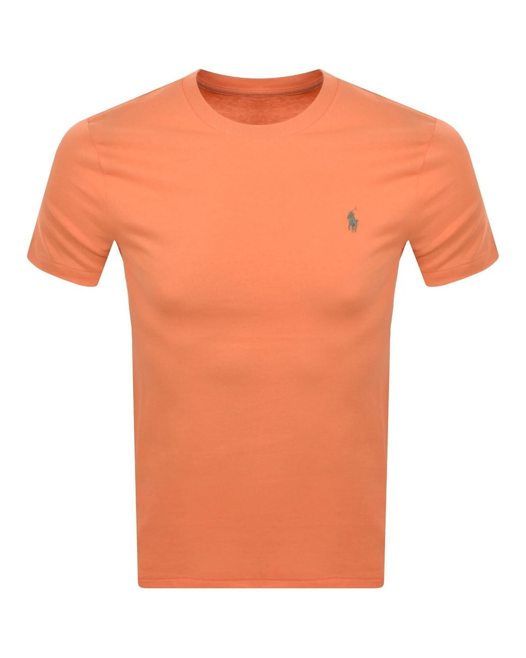 Ralph Lauren Orange Crew Neck Slim Fit T Shirt for men