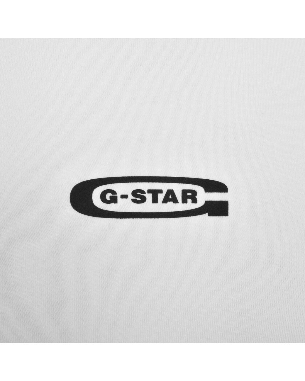 G-Star White G-Star Photo Print T Shirt for men