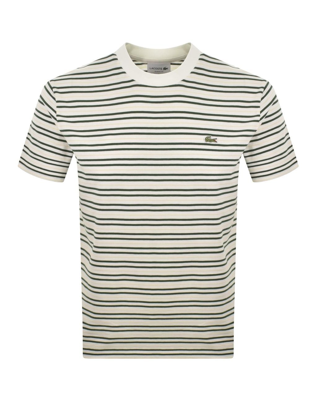 Lacoste White Stripe T Shirt for men