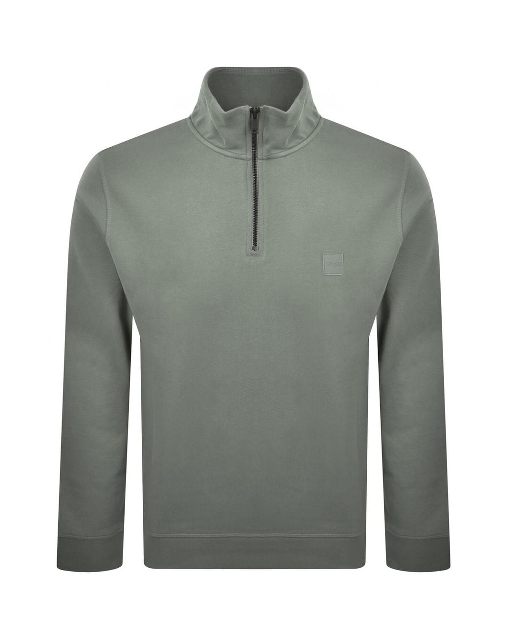Boss Gray Boss Zetrust Half Zip Sweatshirt for men