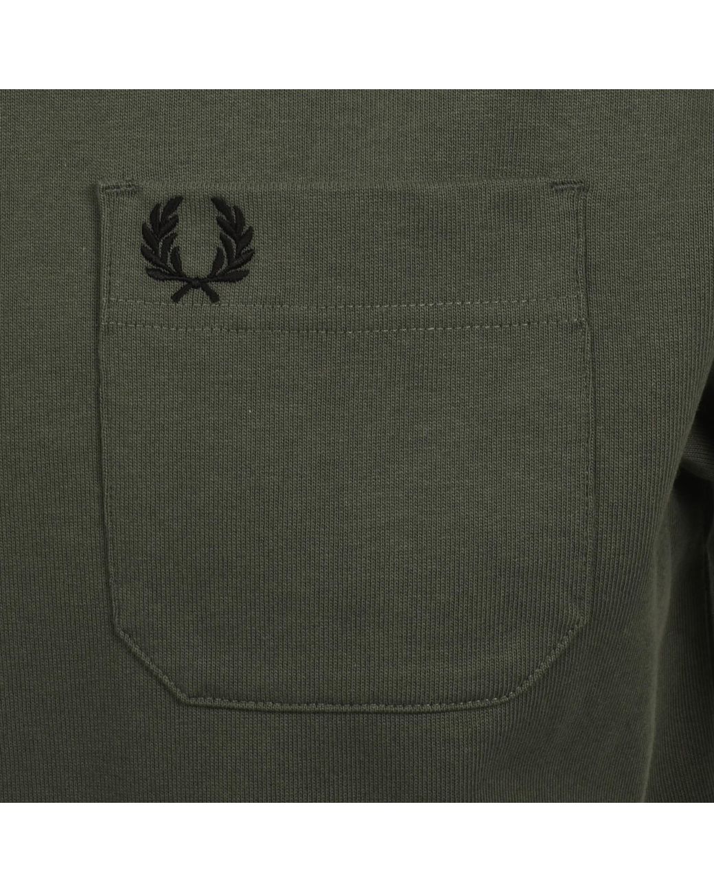 Fred Perry Green Relaxed T Shirt for men