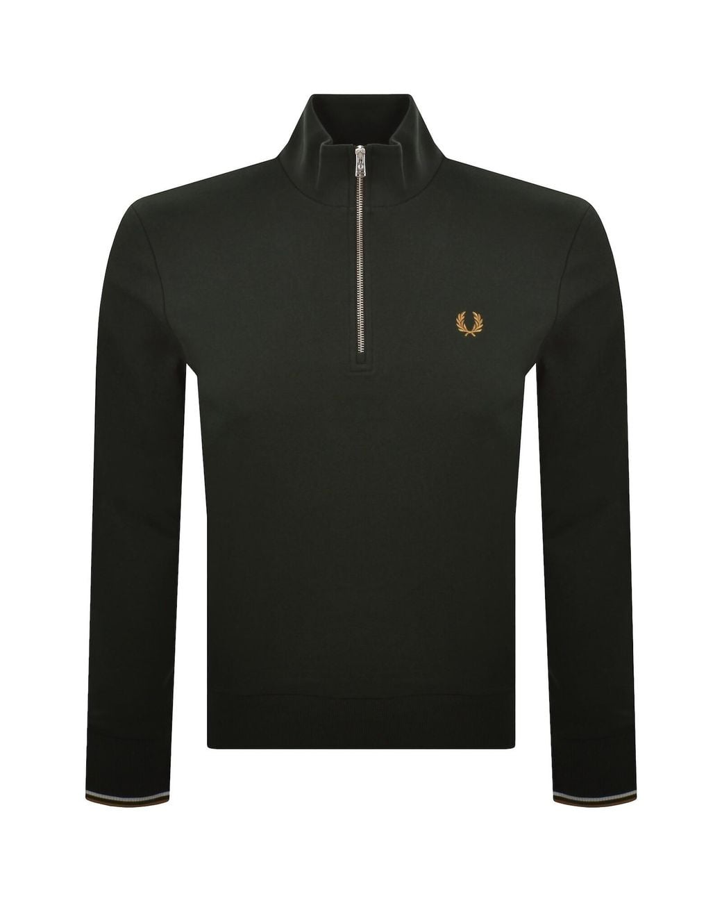 Fred Perry Black Half Zip Sweatshirt Night for men