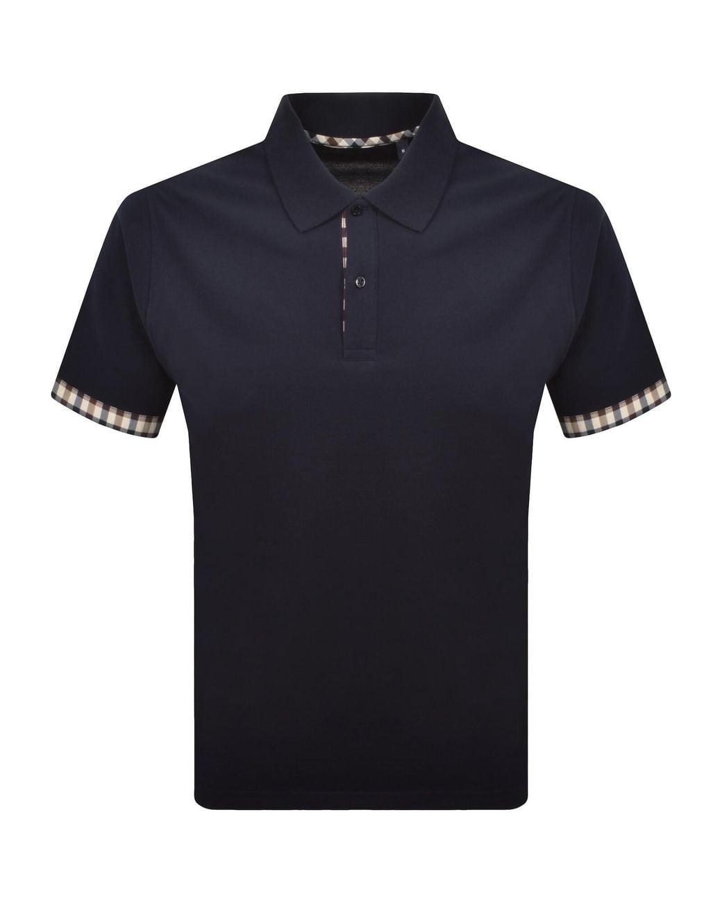 Aquascutum Blue Cc Piquet Polo T Shirt for men