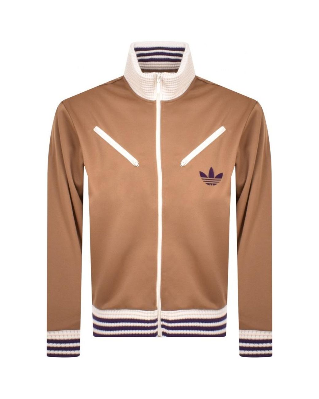 adidas Originals New Montreal 22 Track Top in Brown for Men | Lyst
