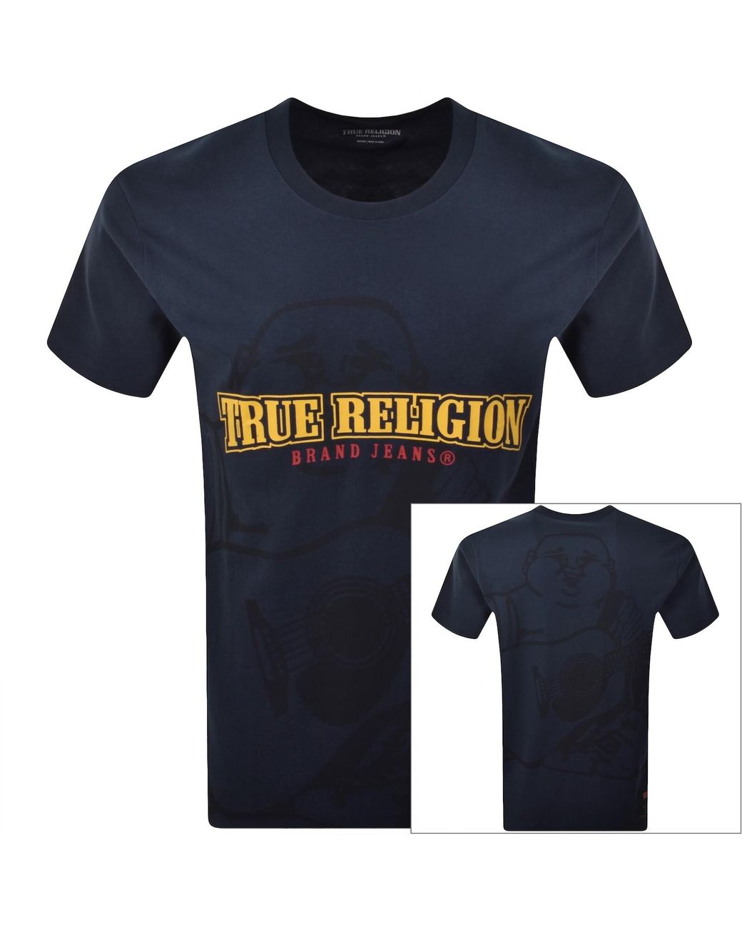 True Religion Blue Shadow Logo T Shirt for men