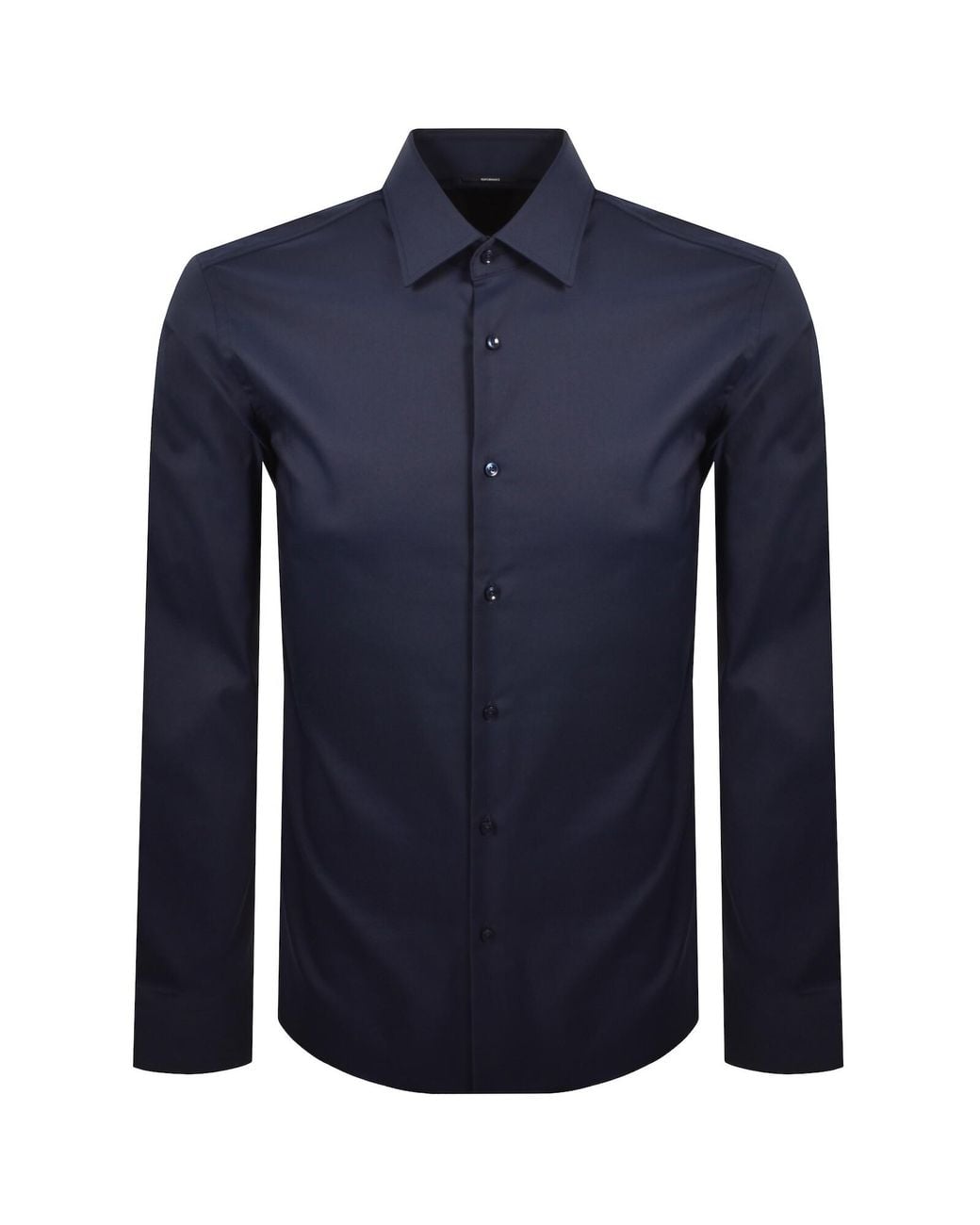 BOSS BUSINESS Blue Boss P Hank Kent Slim Fit Shirt Dark for men