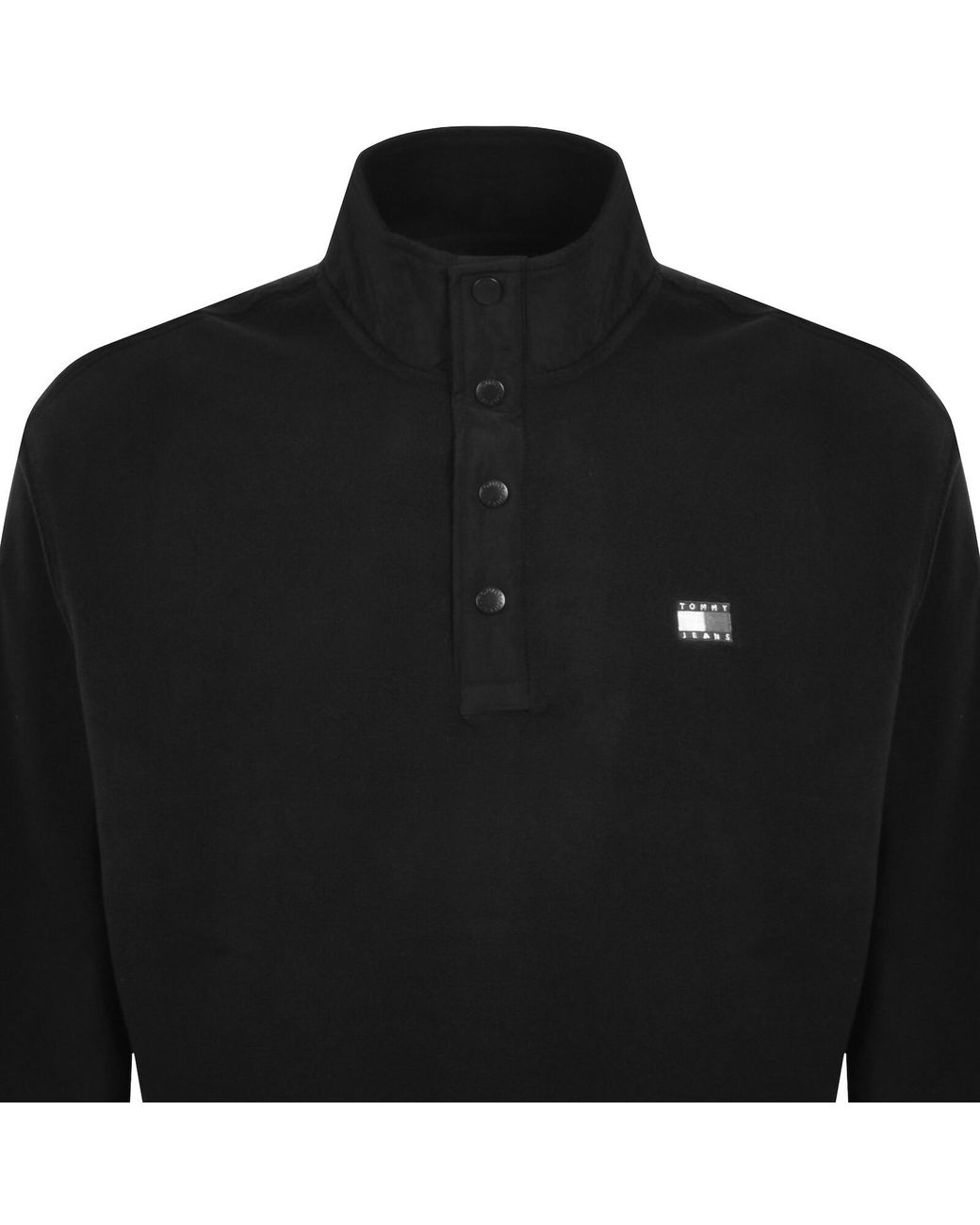 Tommy Hilfiger Black Polar Fleece Sweatshirt for men