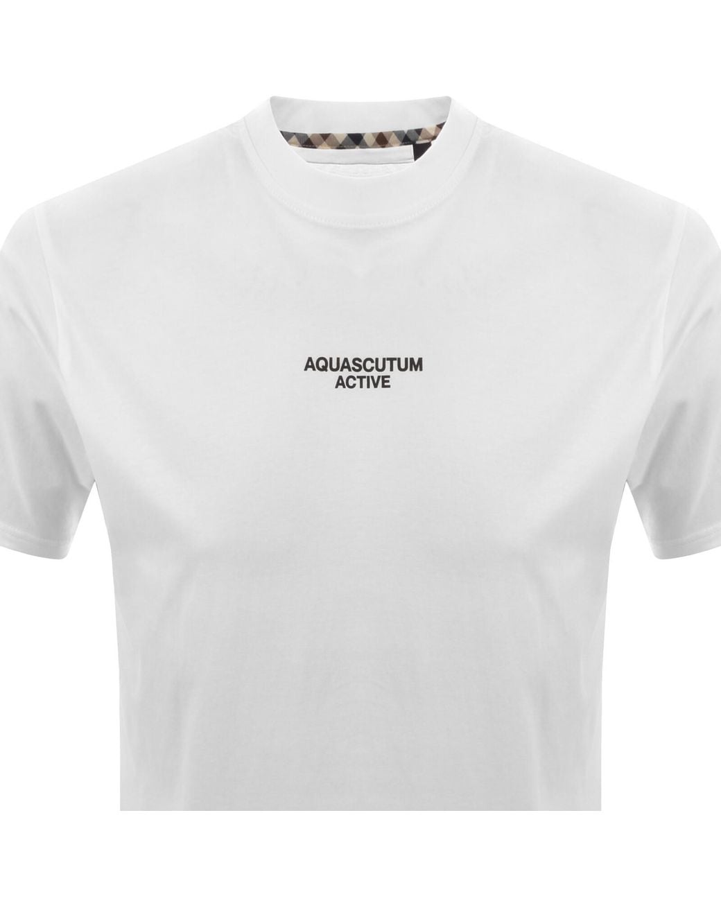 Aquascutum White Back Graphic T Shirt for men