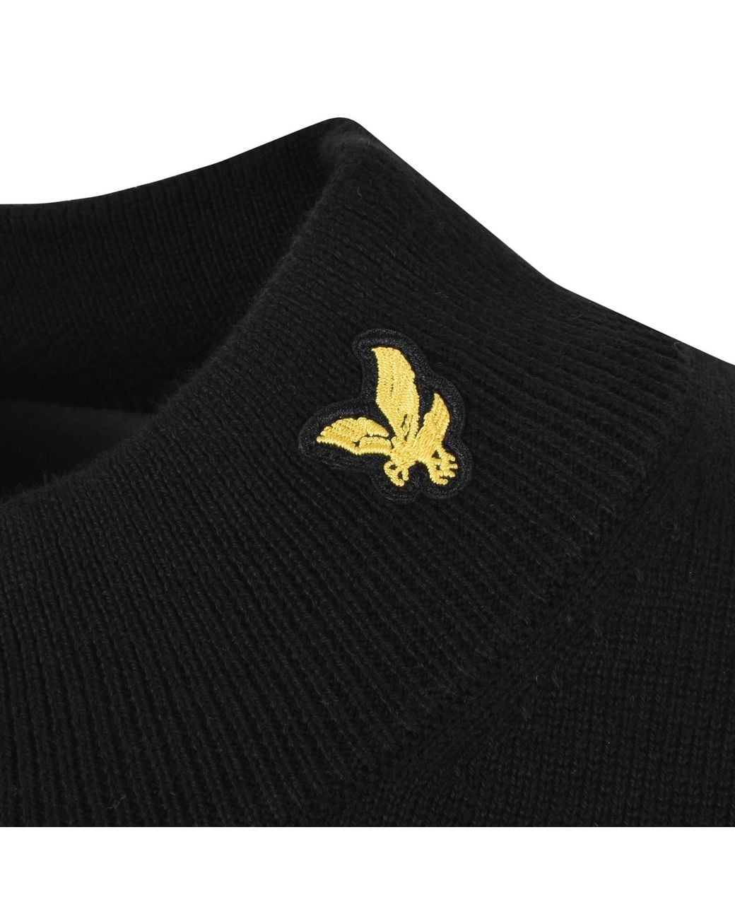 Lyle & Scott Black Knitted Turtle Neck Jumper for men