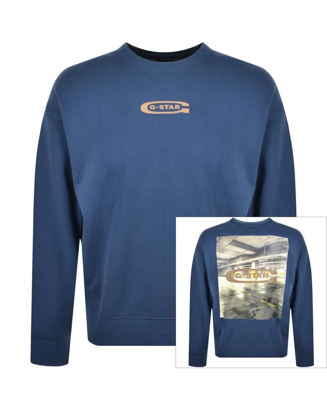 G-Star Blue G-Star Photo Back Sweatshirt for men