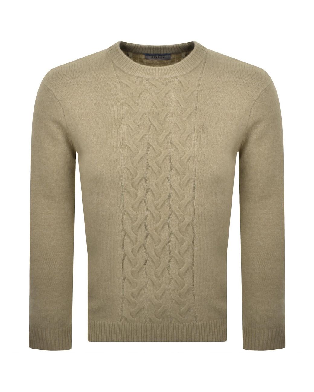 Replay Natural Crew Neck Knit Jumper for men